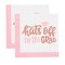 5" Pink Congrats Grad Party Disposable Beverage Napkins 16 Ct.